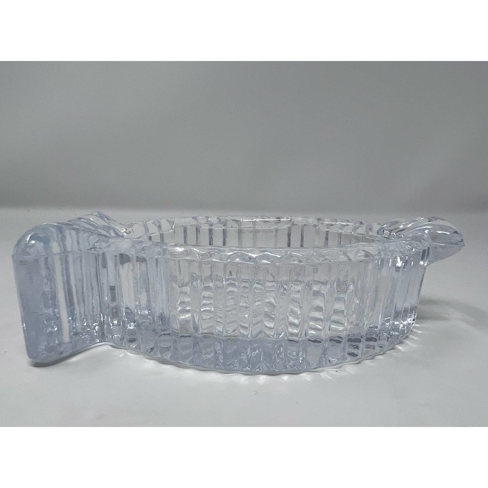 Fifth Avenue LTD Lead Crystal Fish Shaped Candy Dish 6" Long